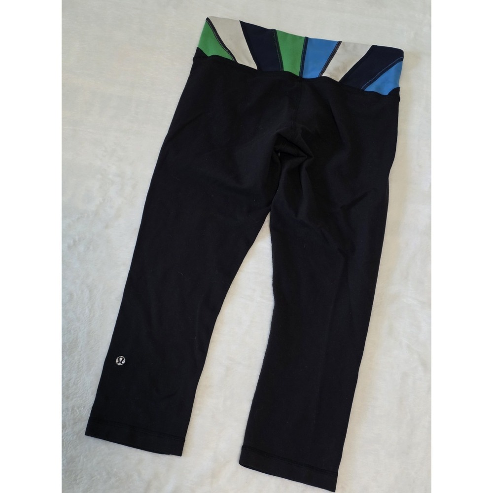 lululemon best for size 6 wunder under reversible crop leggings geometric band